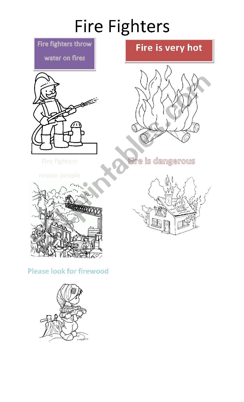 fire fighters worksheet