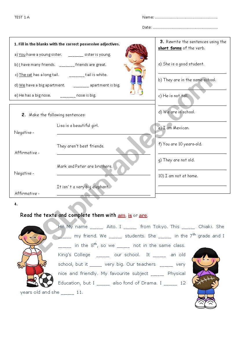 Diagnostic Test worksheet