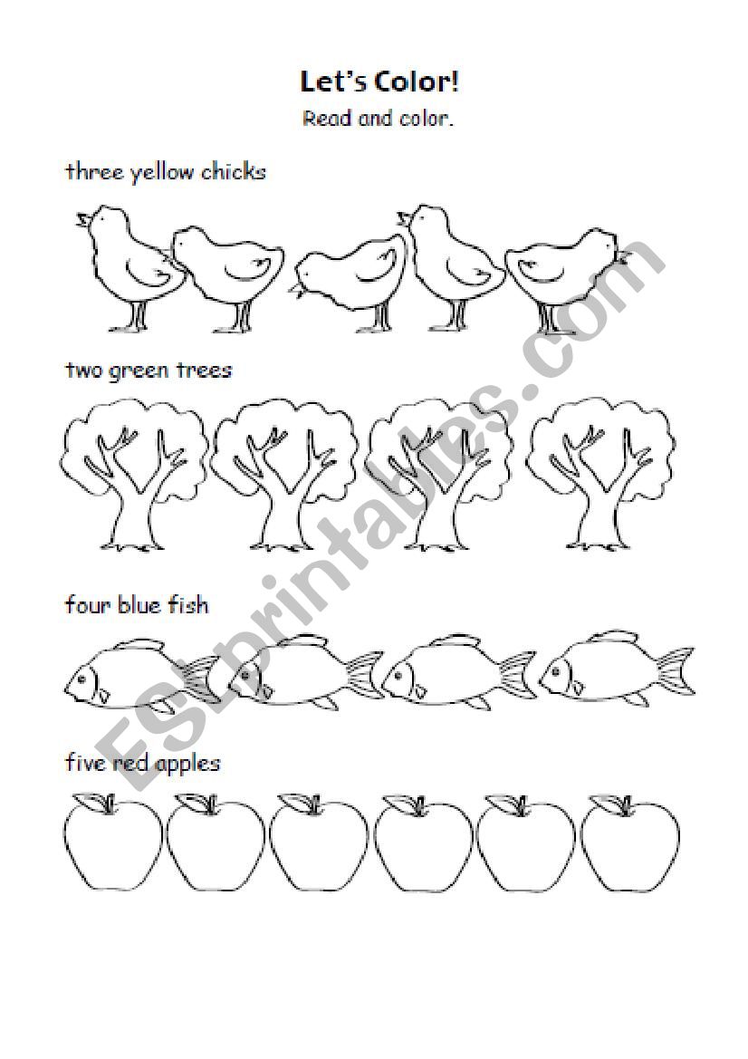 LetÂ´s color! worksheet