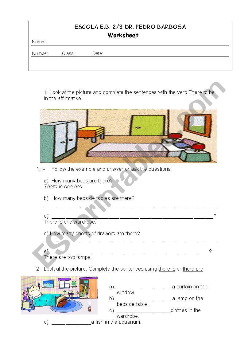 House and there to be worksheet