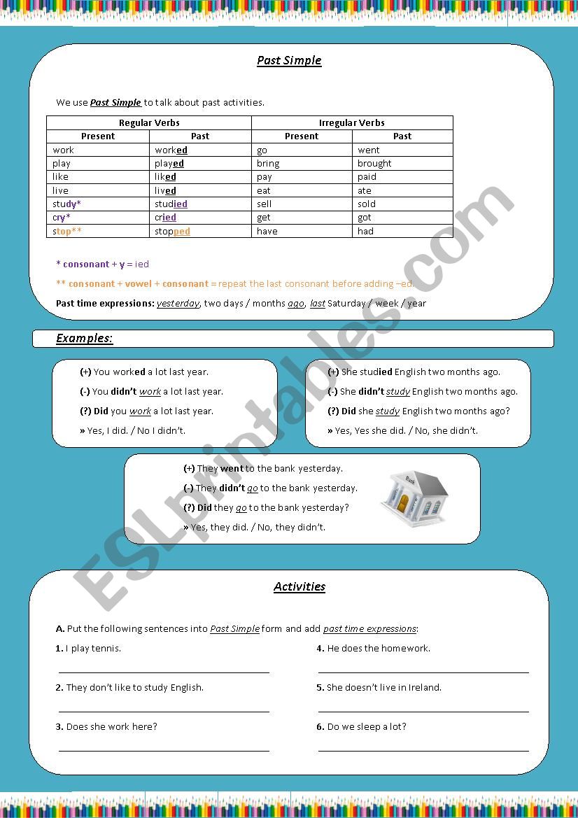 Past Simple worksheet