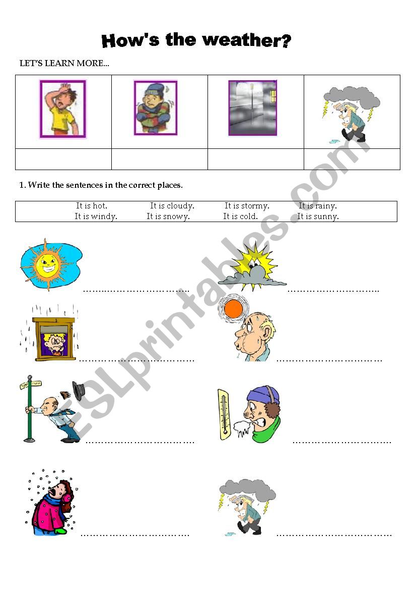 The weather worksheet