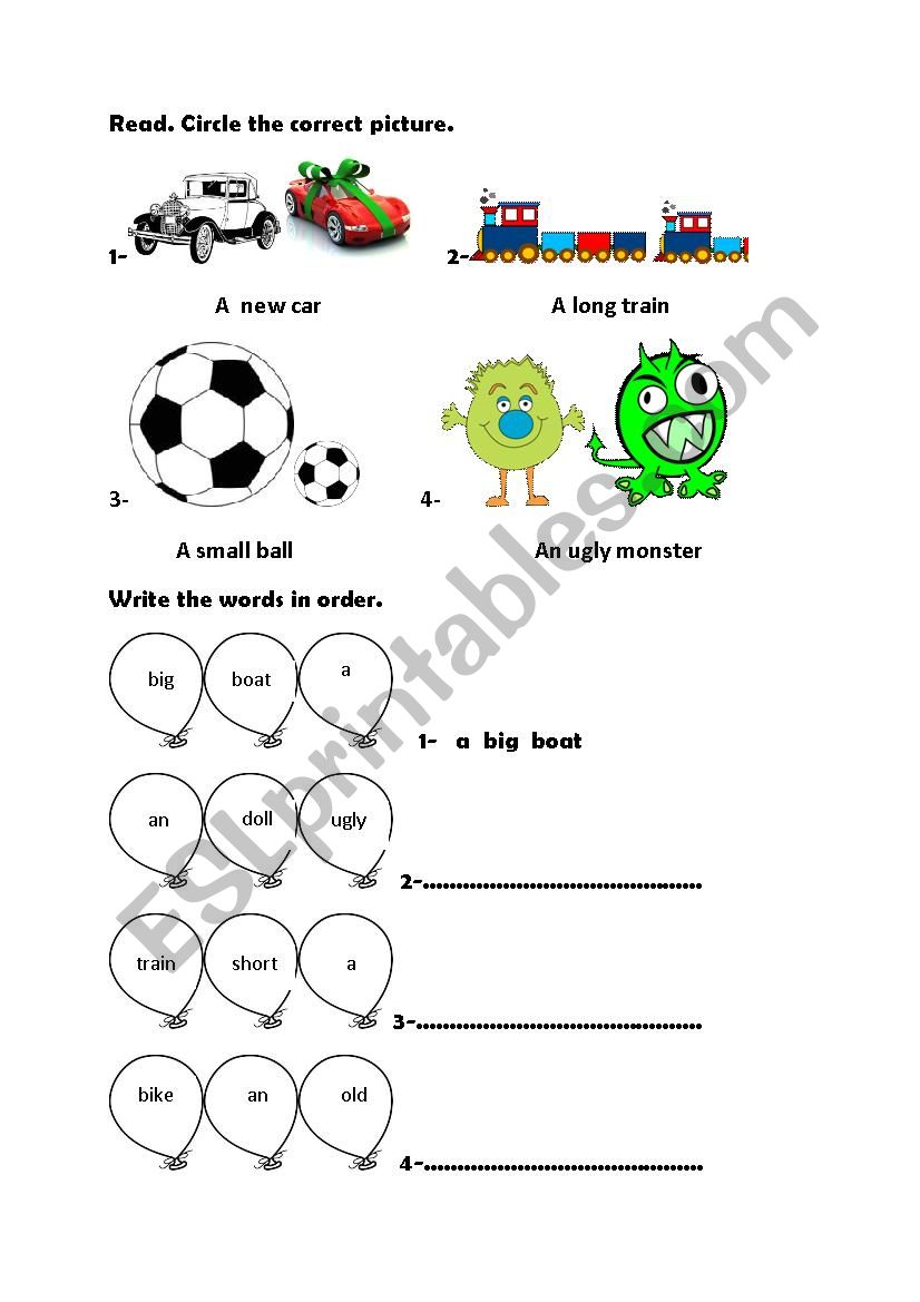 Opposite Adjectives worksheet