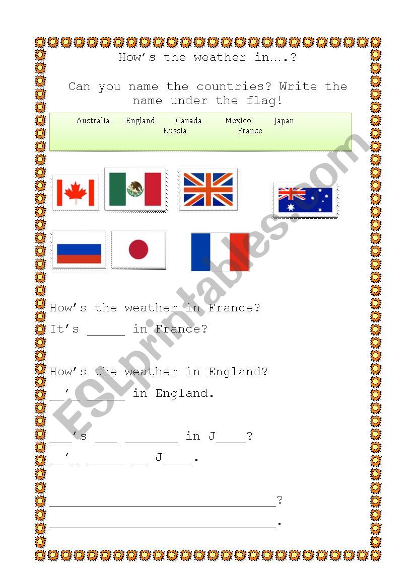 How´s the weather? worksheet How´s the weather? worksheet
