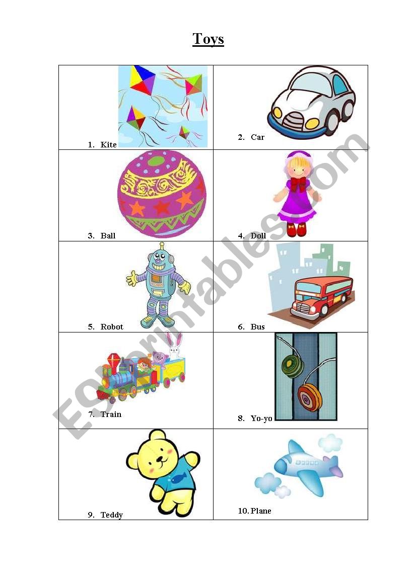 toys worksheet