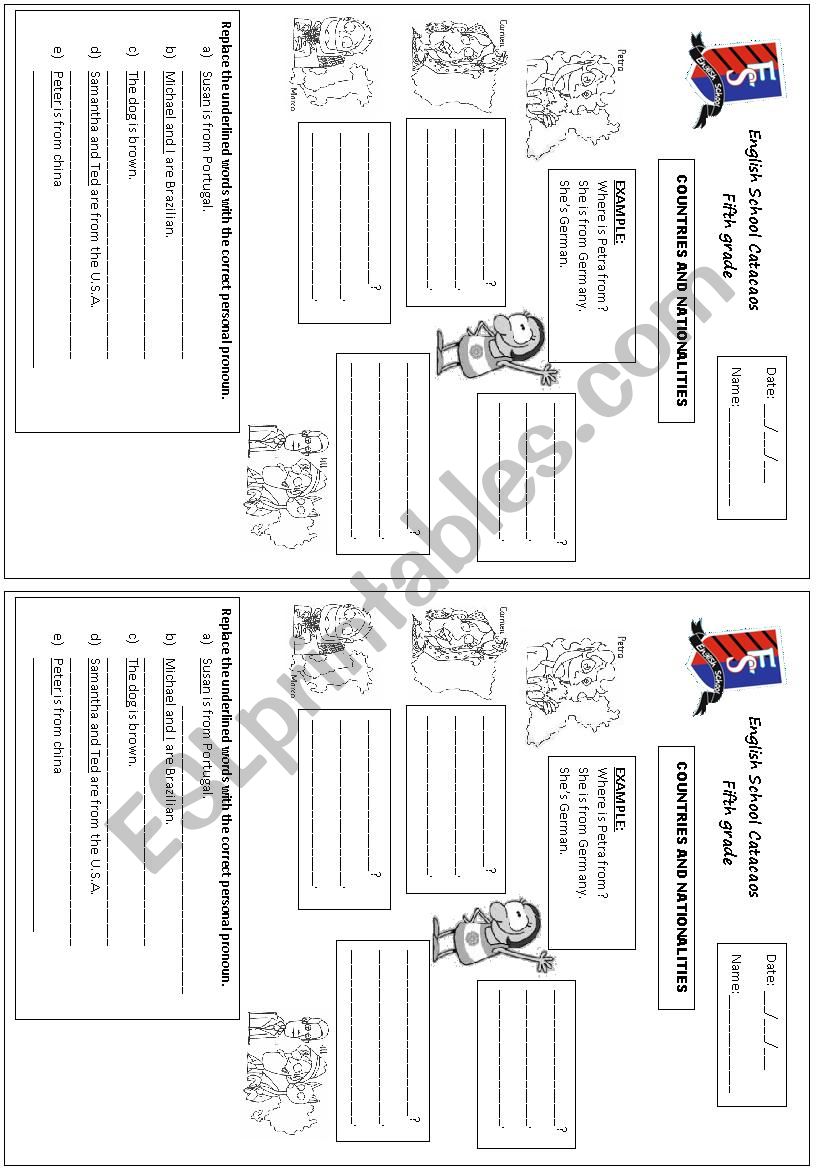 Countries and Nationalities/ for fifth grade primary