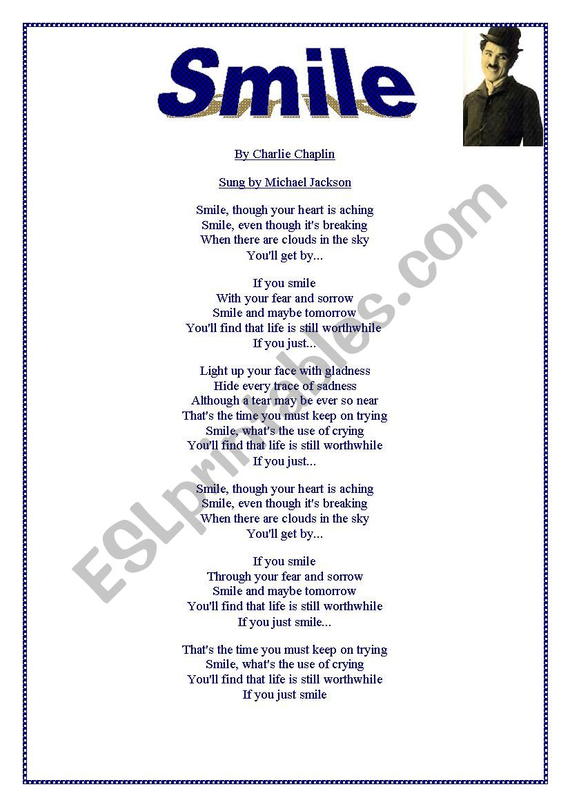 Smile Song - Full Lesson worksheet