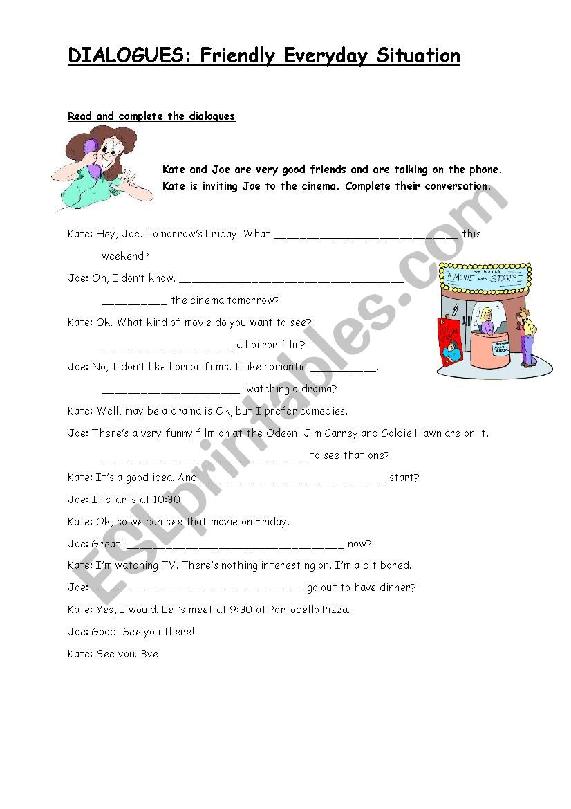 Everyday Situation worksheet