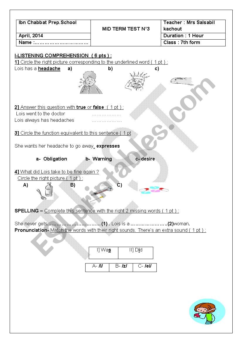 mid term test3 worksheet