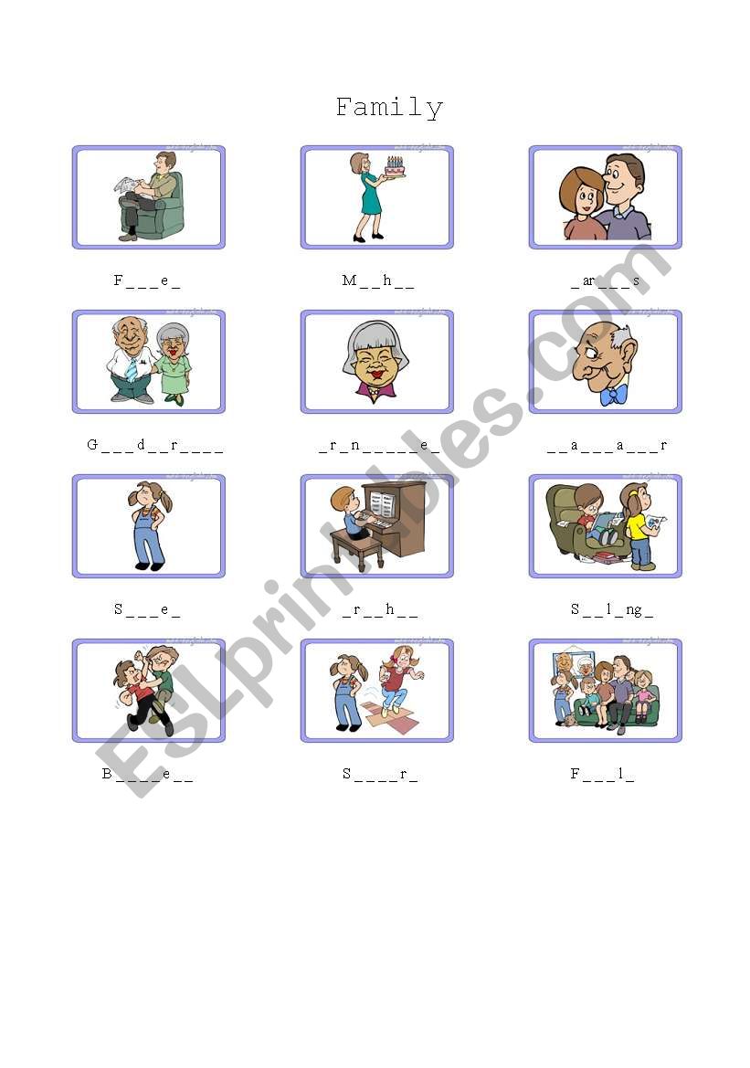 Family worksheet