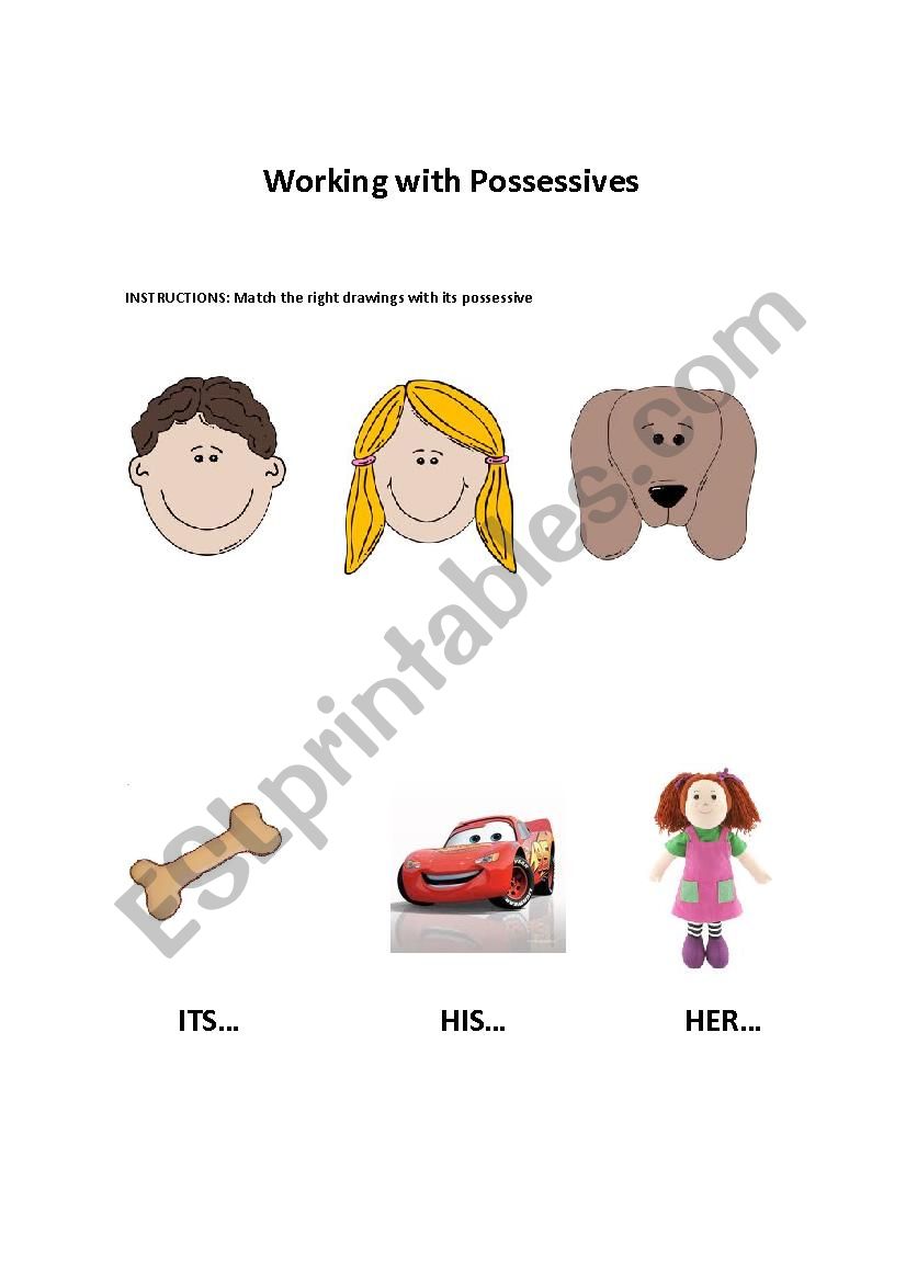 Possessive His, Her and Its worksheet