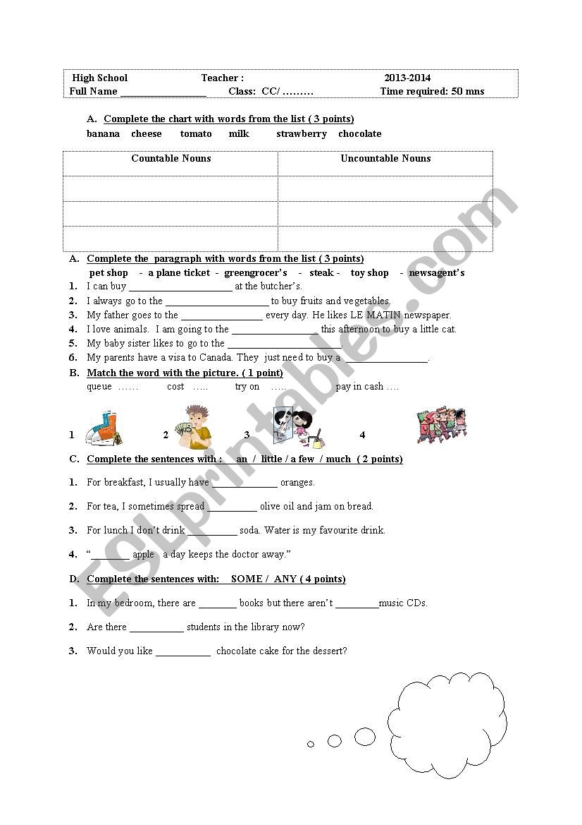 Test worksheet