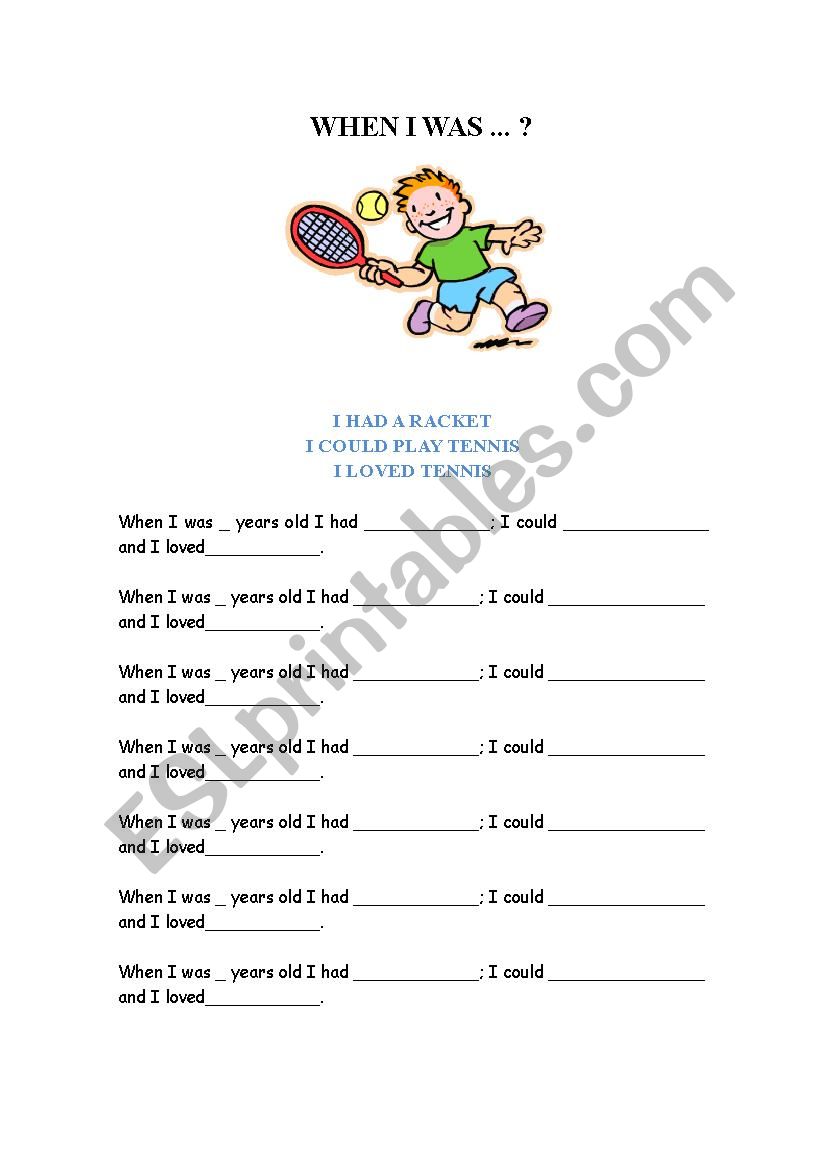 Had, could, loved worksheet