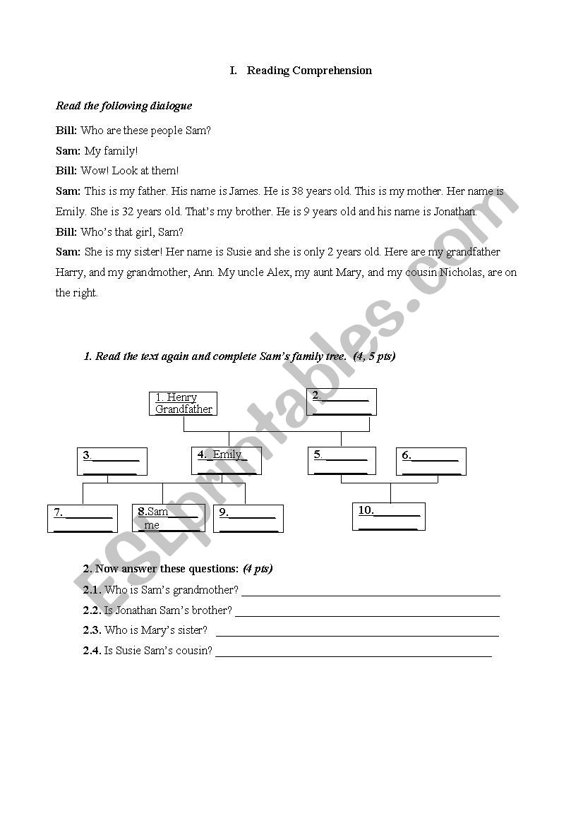 test for  begginners worksheet