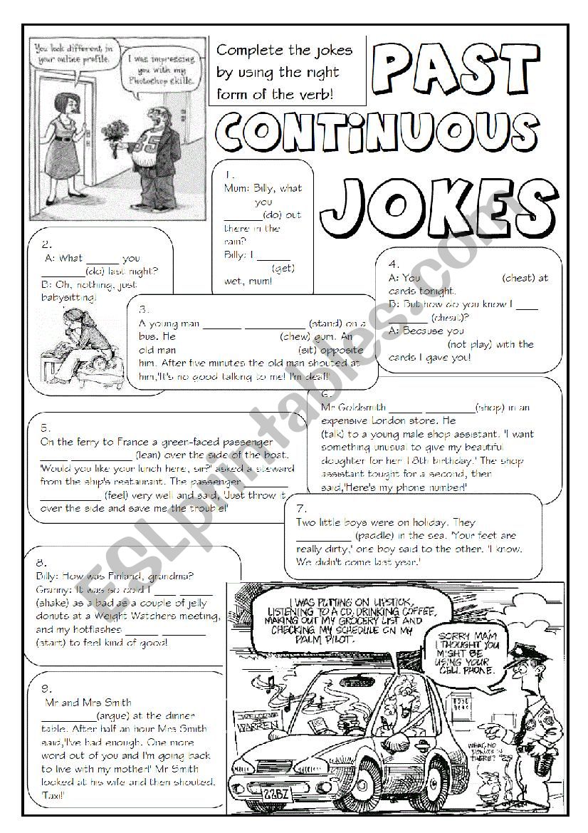 GRAMMAR JOKES (tenses 4/7) worksheet