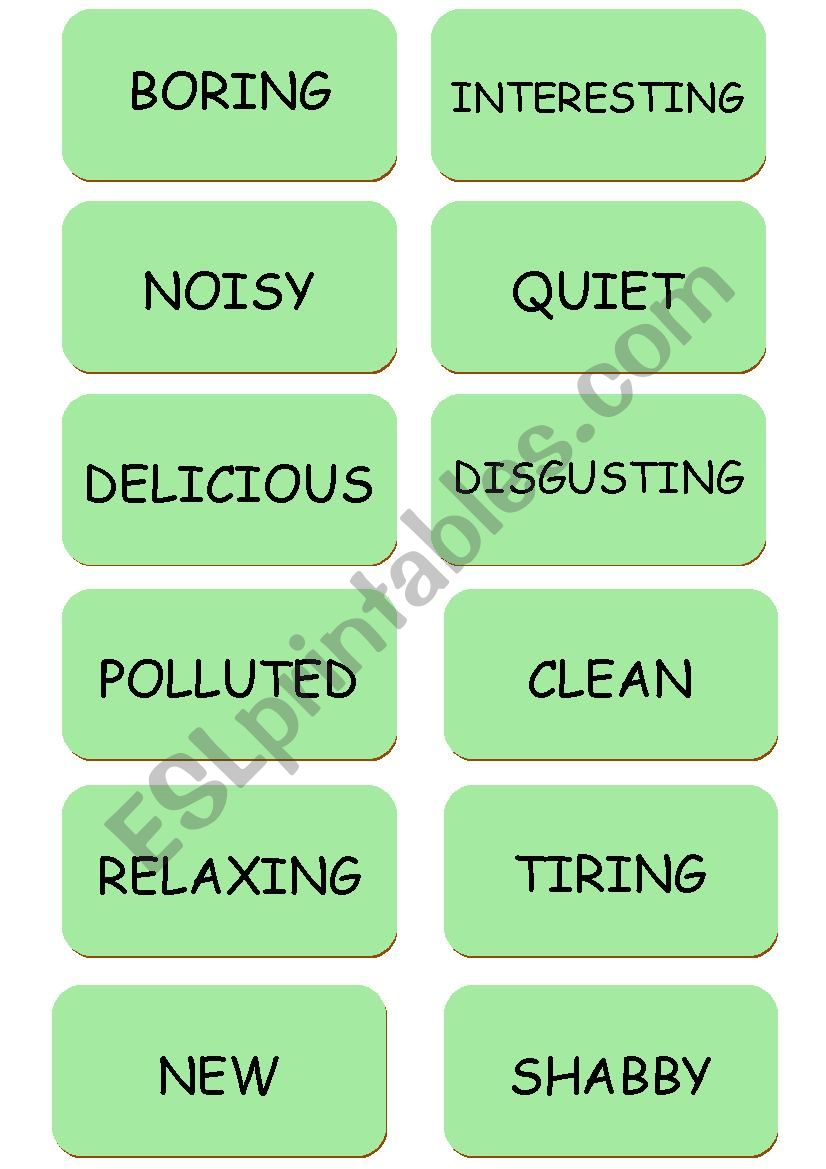 Match the opposites 2 worksheet