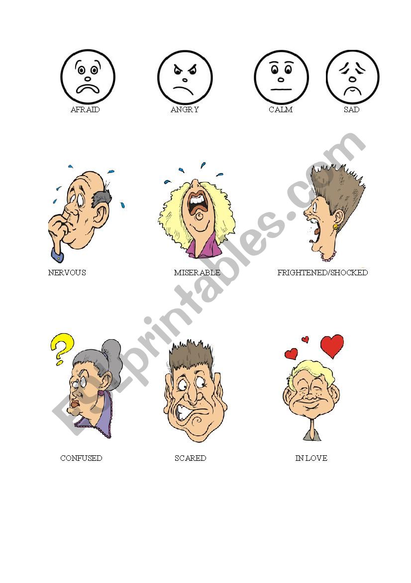 Moods and Feelings worksheet