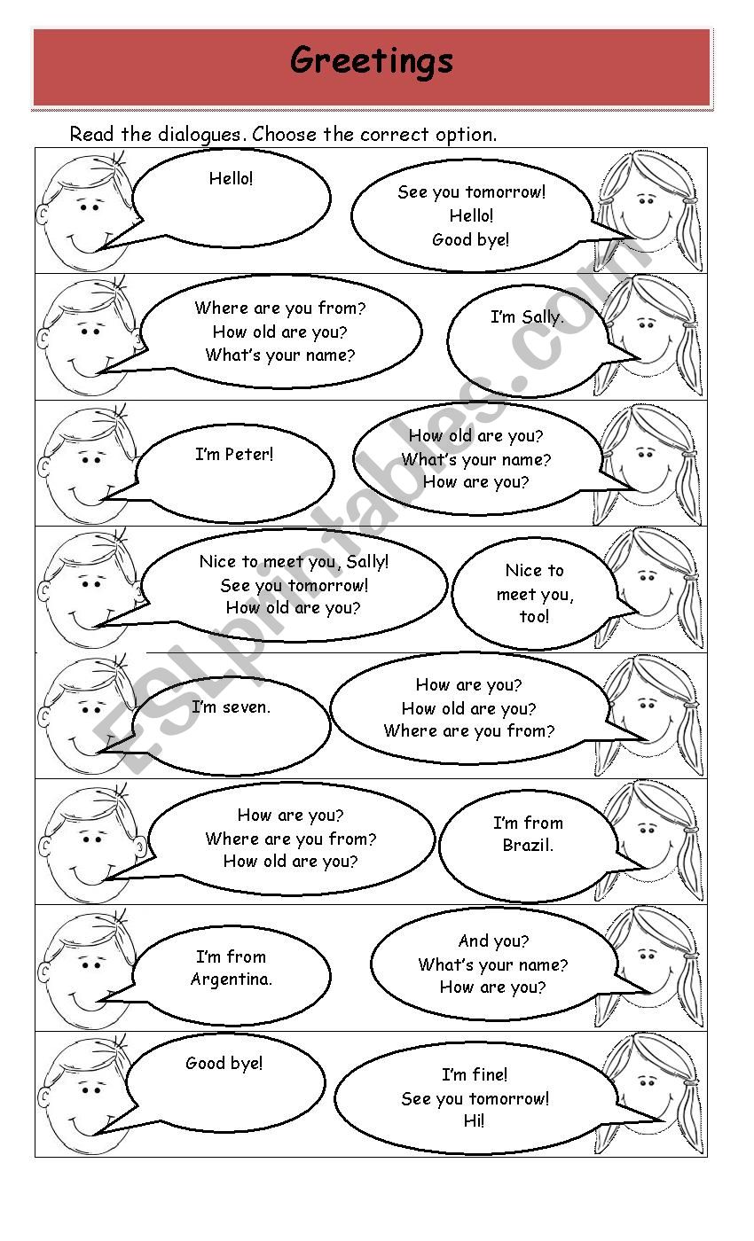 Greetings! worksheet