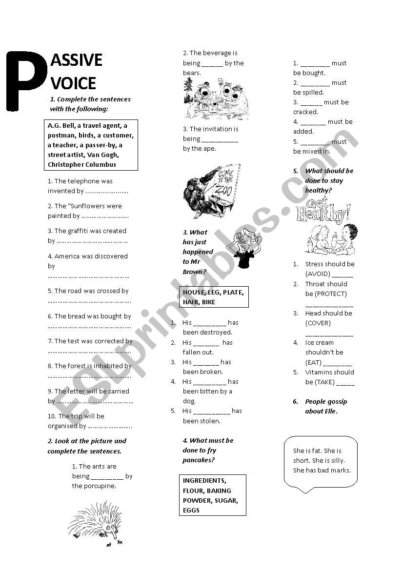 Passive Voice worksheet