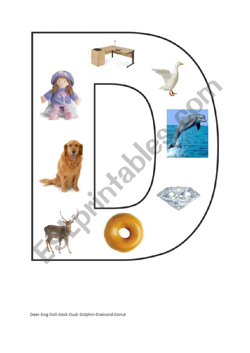 Alphabet D:puzzle game worksheet