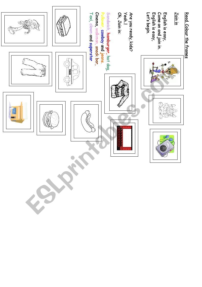 English world! worksheet