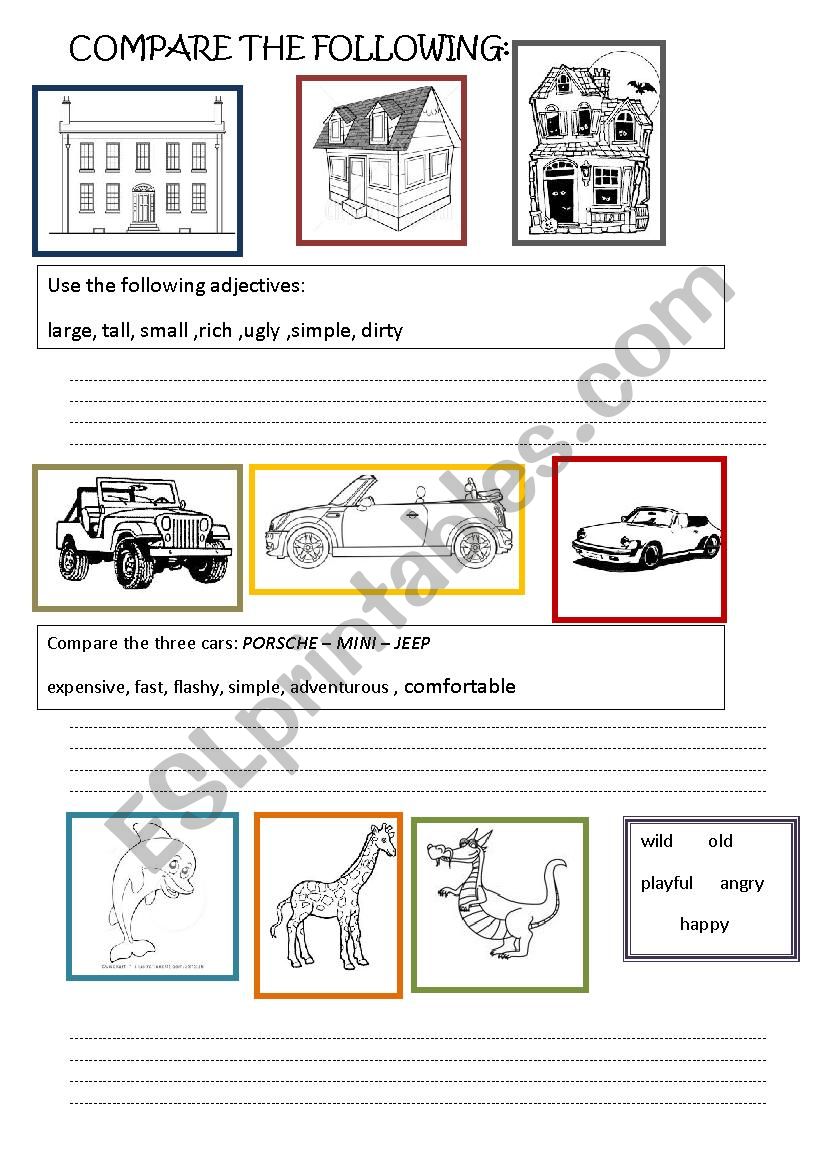 Comparatives worksheet