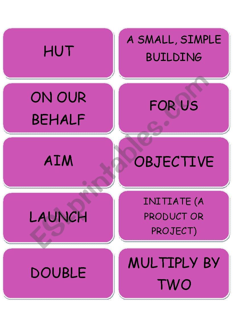 Match the words with their definitions 3