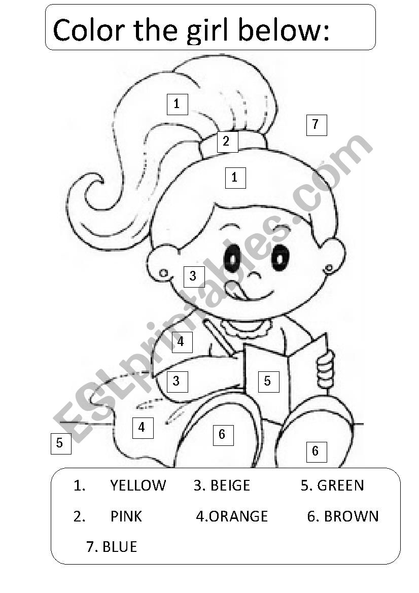 COLOR THE PICTURE!!! worksheet
