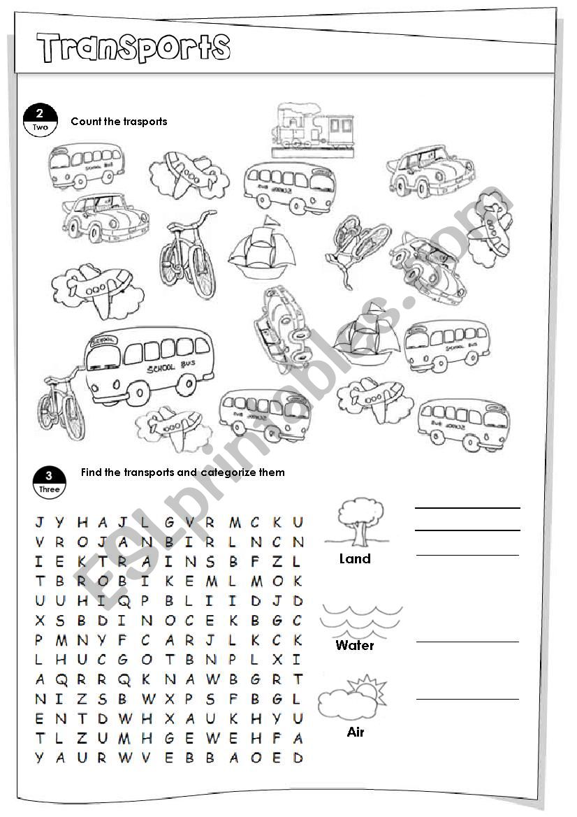 Transports (Part two) worksheet