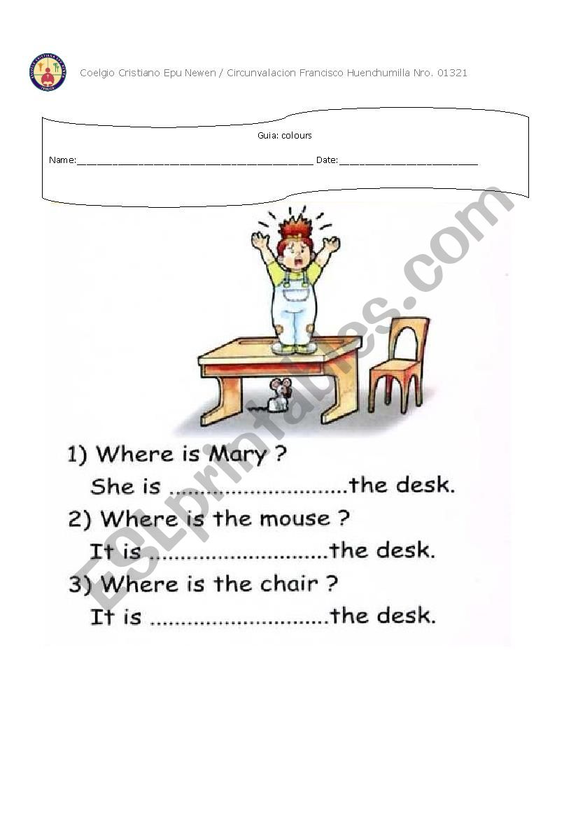 part of the house worksheet