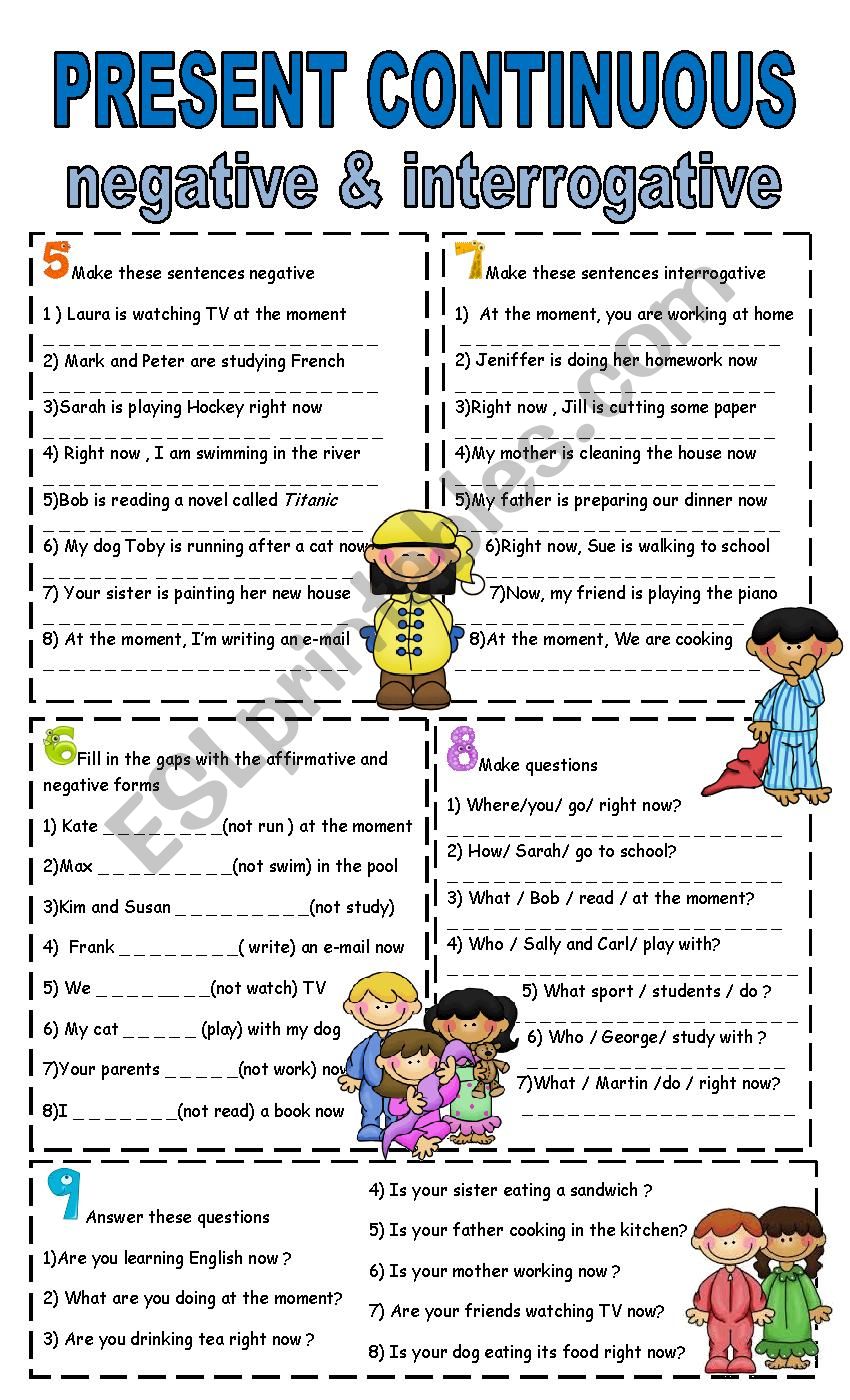 present-continuous-negative-questions-worksheet-gambaran