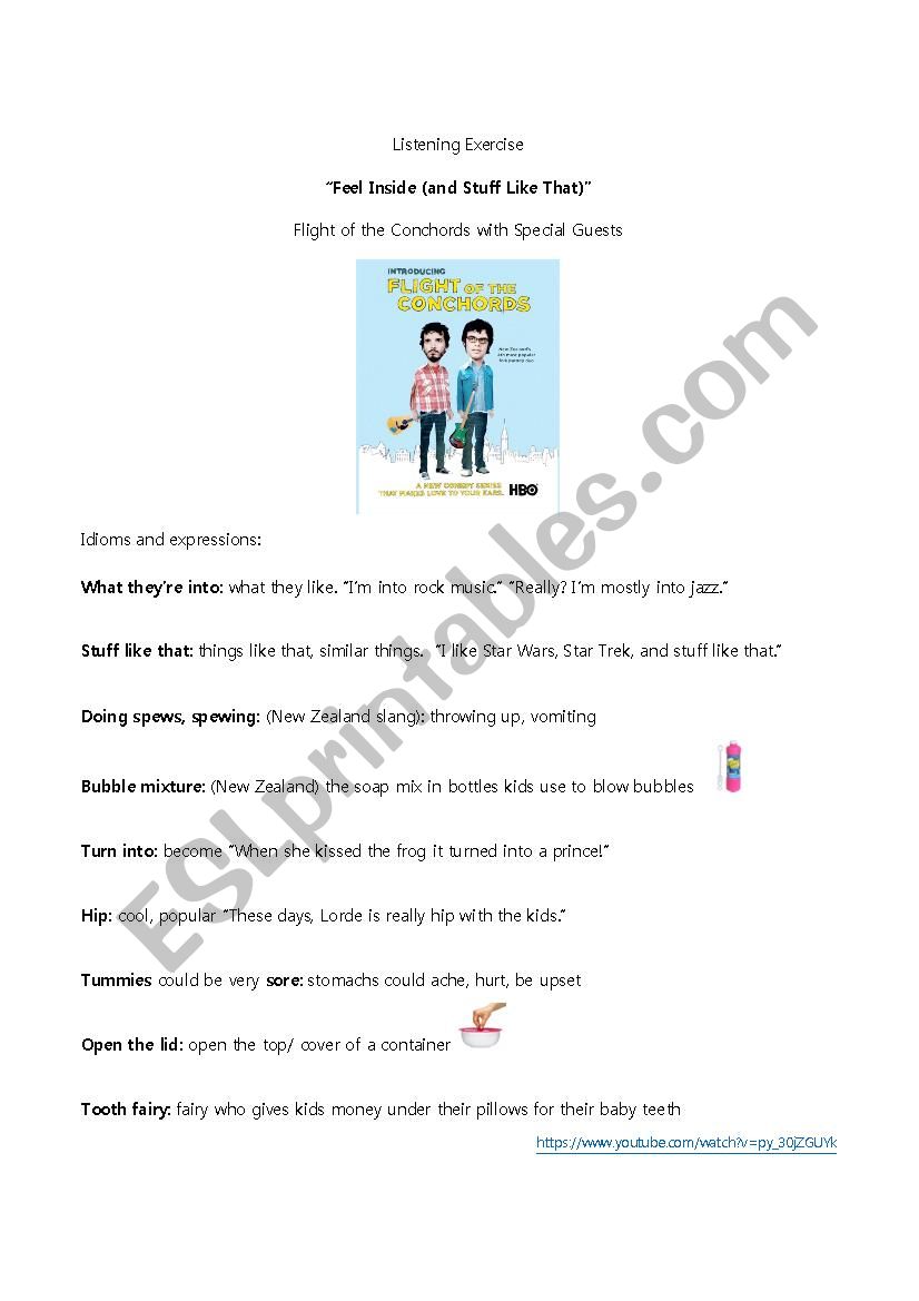 Flight of the Conchords Idioms and Song Gapfill