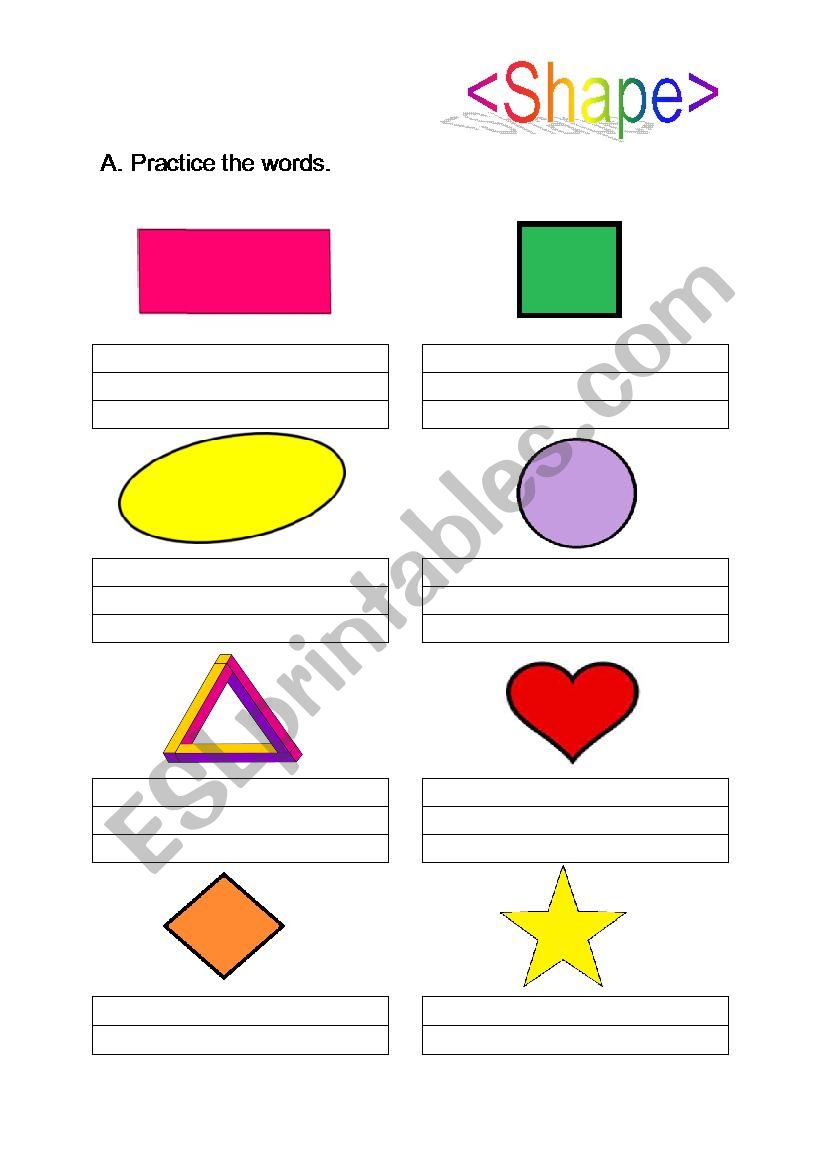 Shape2-practice worksheet