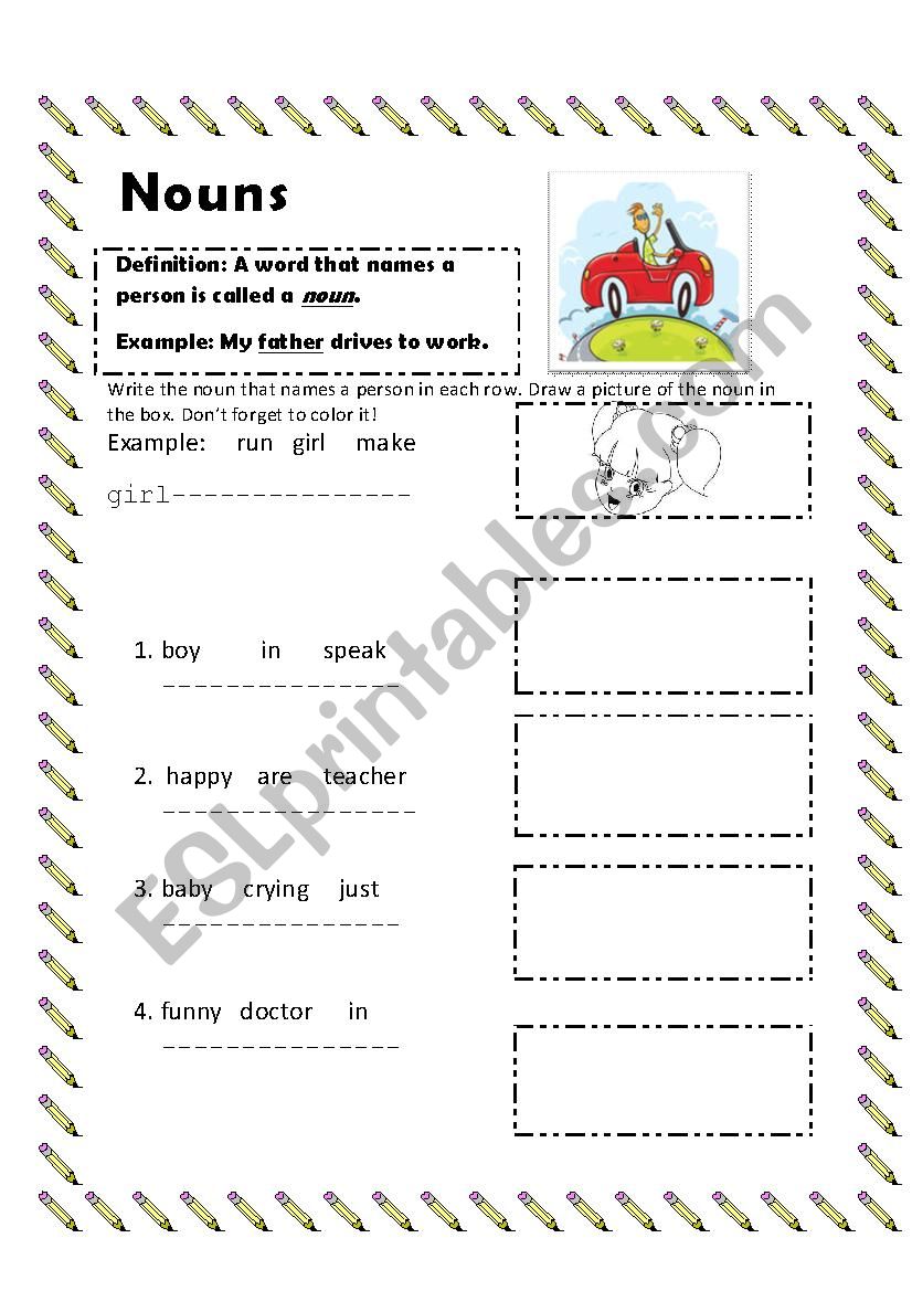 Nouns worksheet