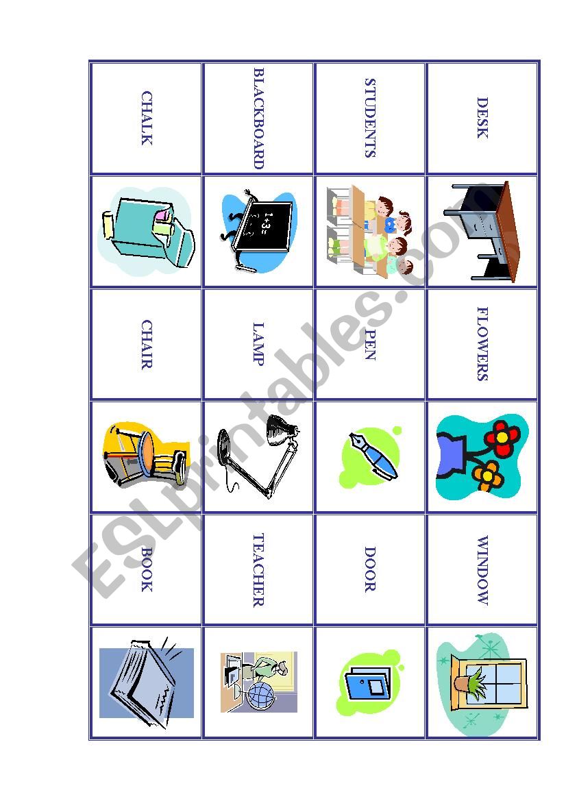 In the classroom. worksheet