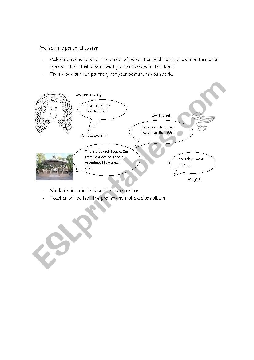 pesonal information worksheet