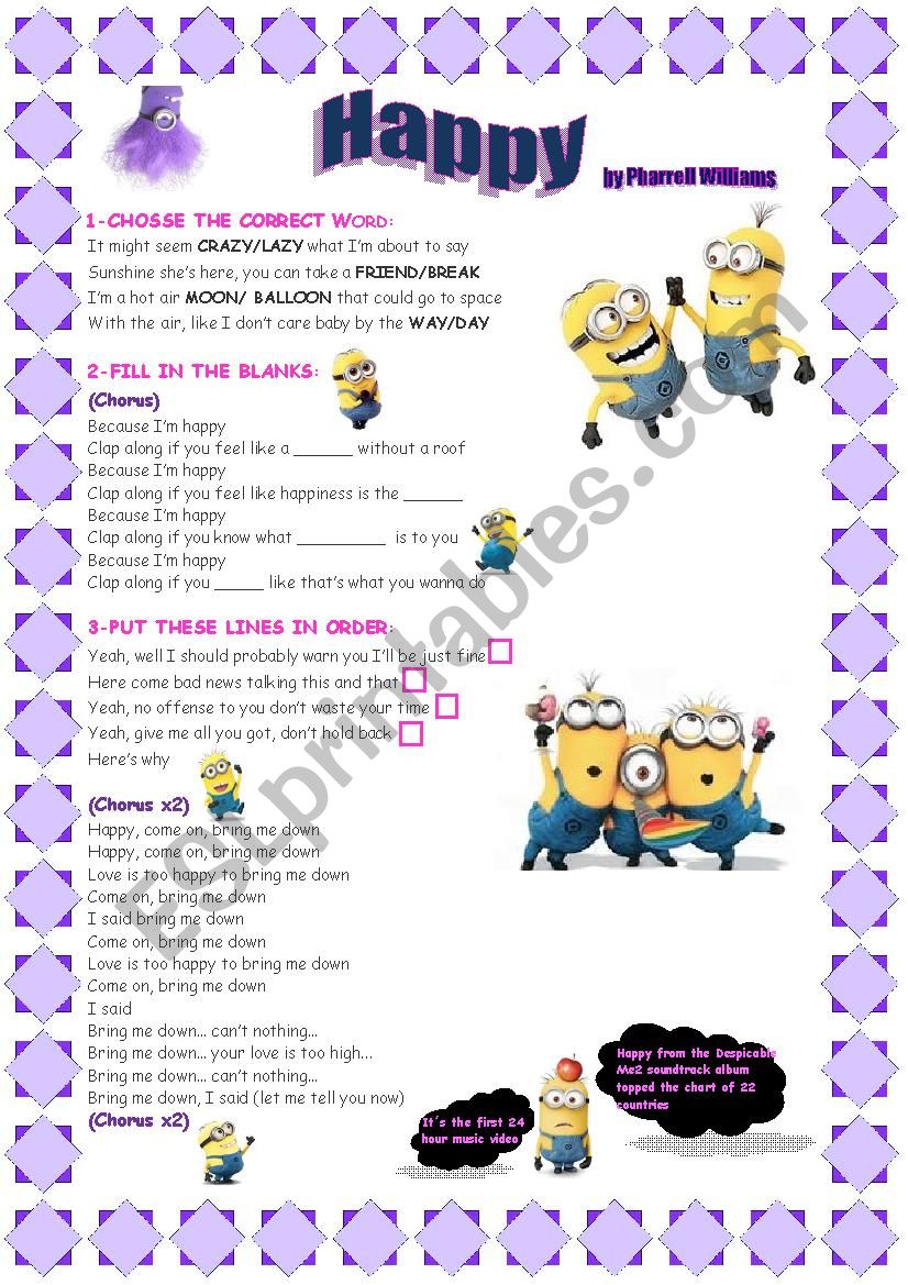 Song  worksheet