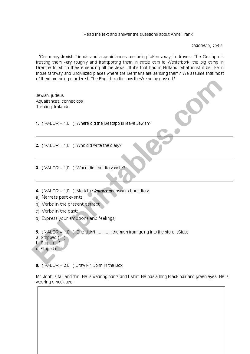 simple past worksheet