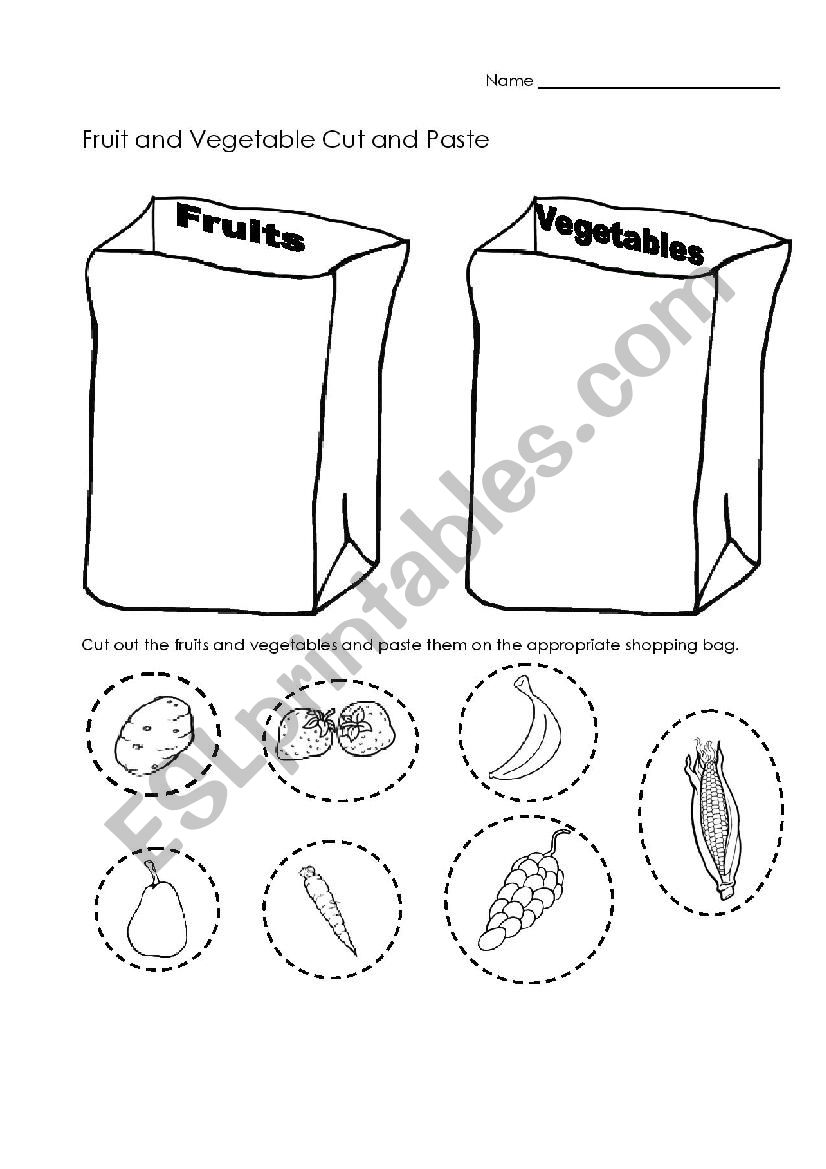 Fruit and Vegetables worksheet