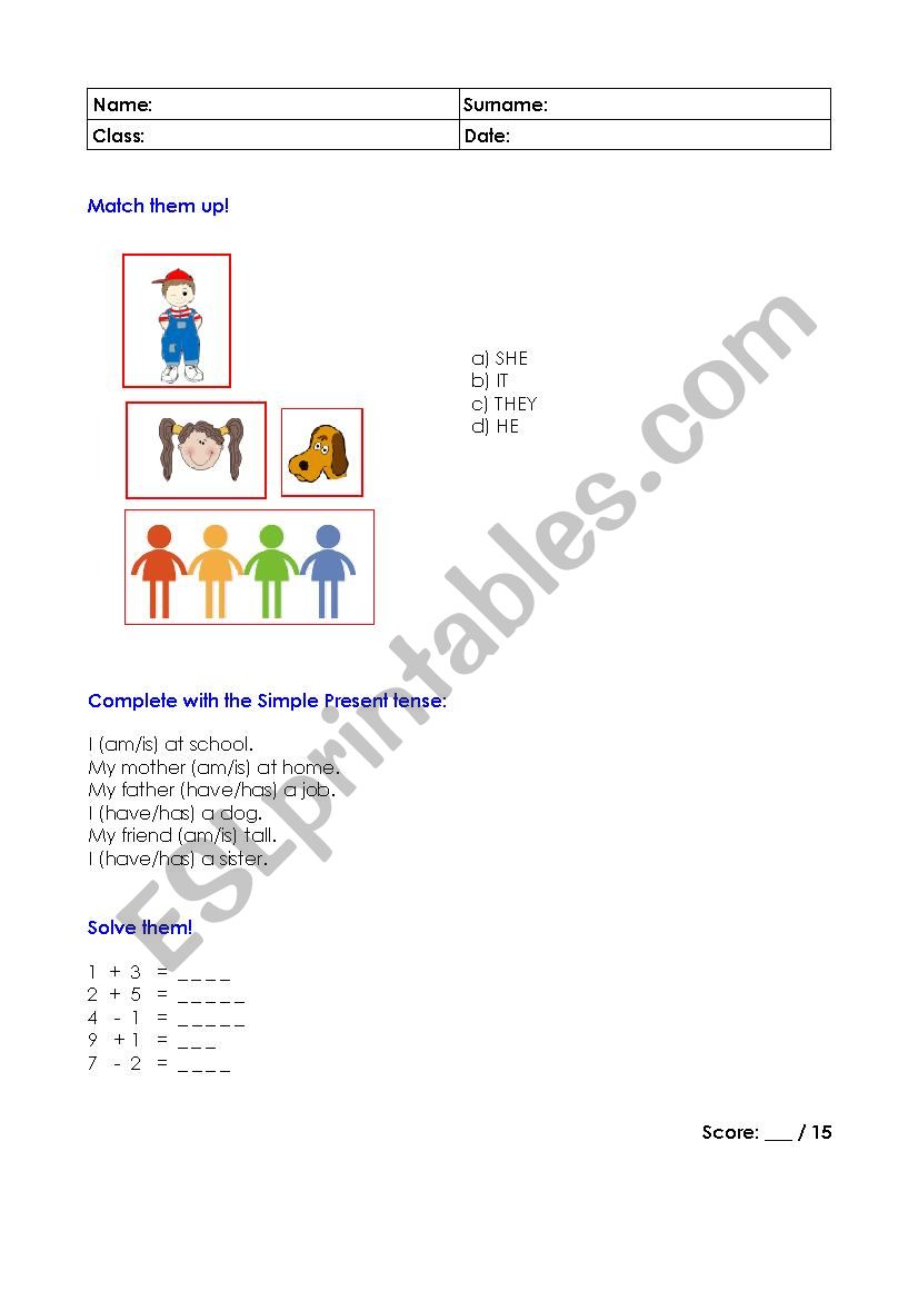 the Basics worksheet