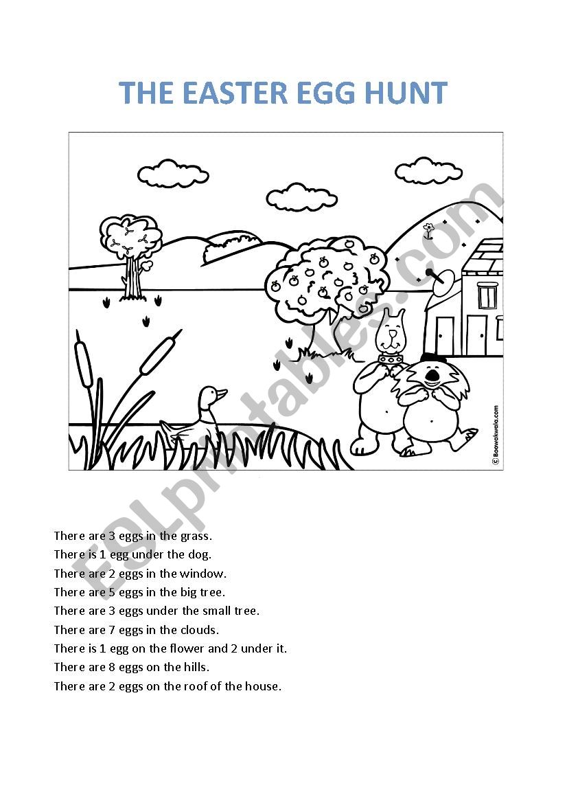 The Easter Egg Hunt worksheet