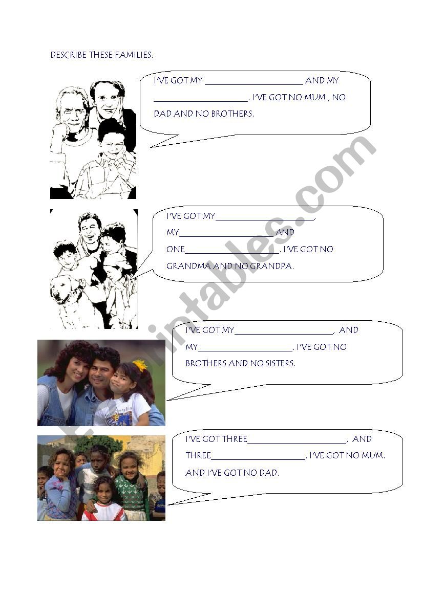 family worksheet