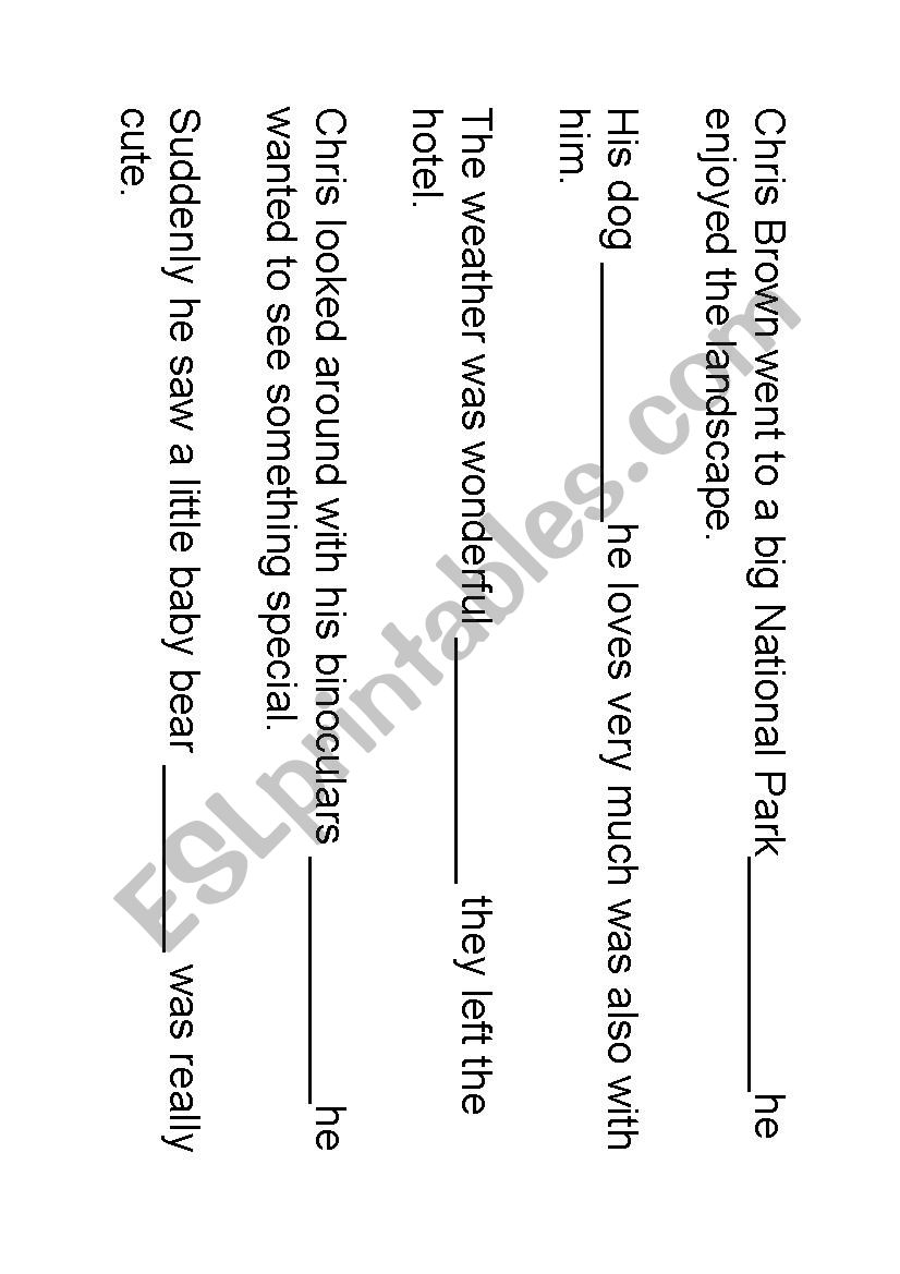 Link sentences worksheet