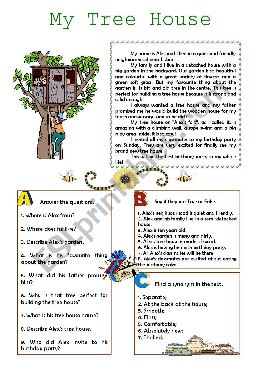 my tree house essay for class 3