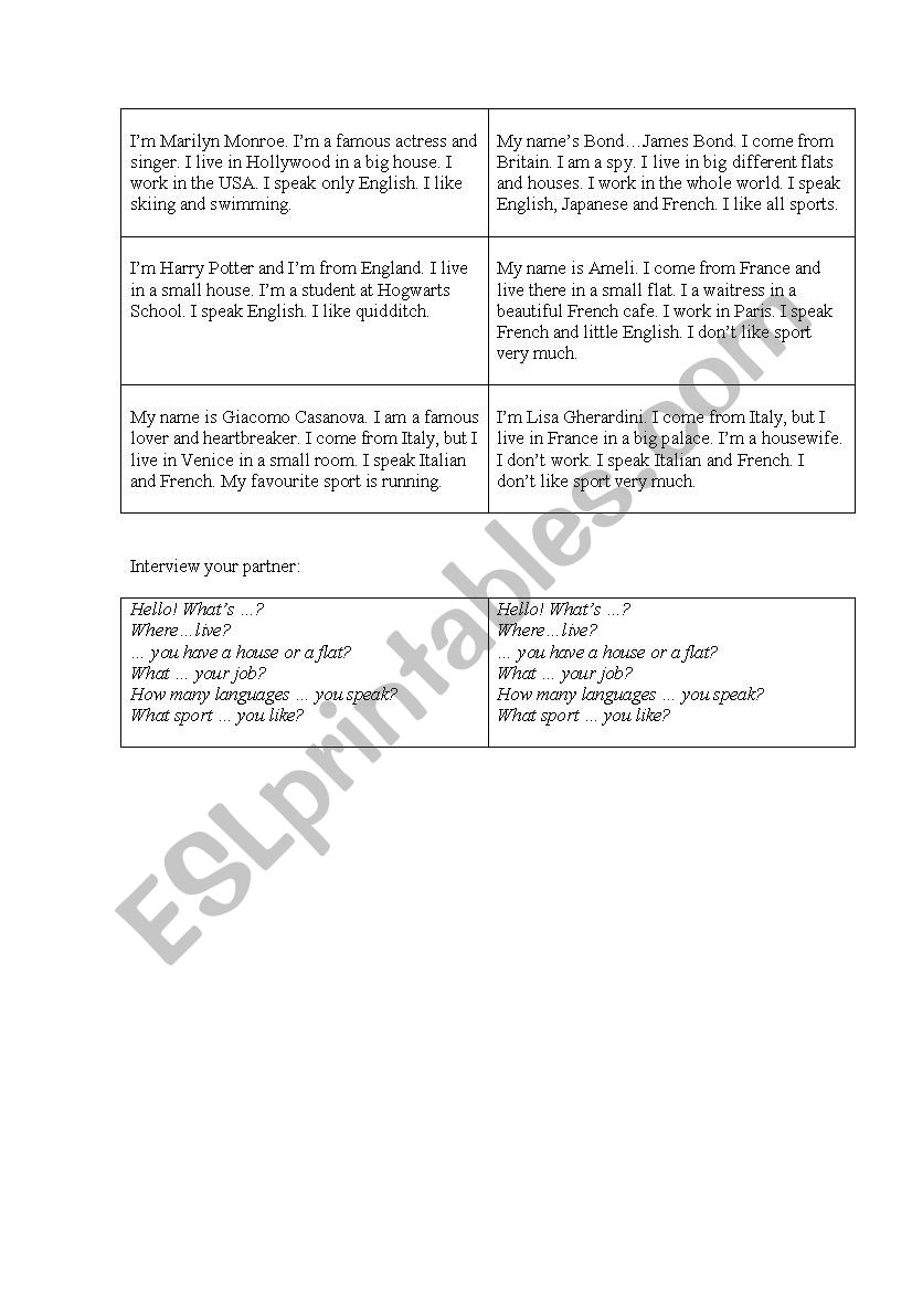 Present Simple Questionare worksheet