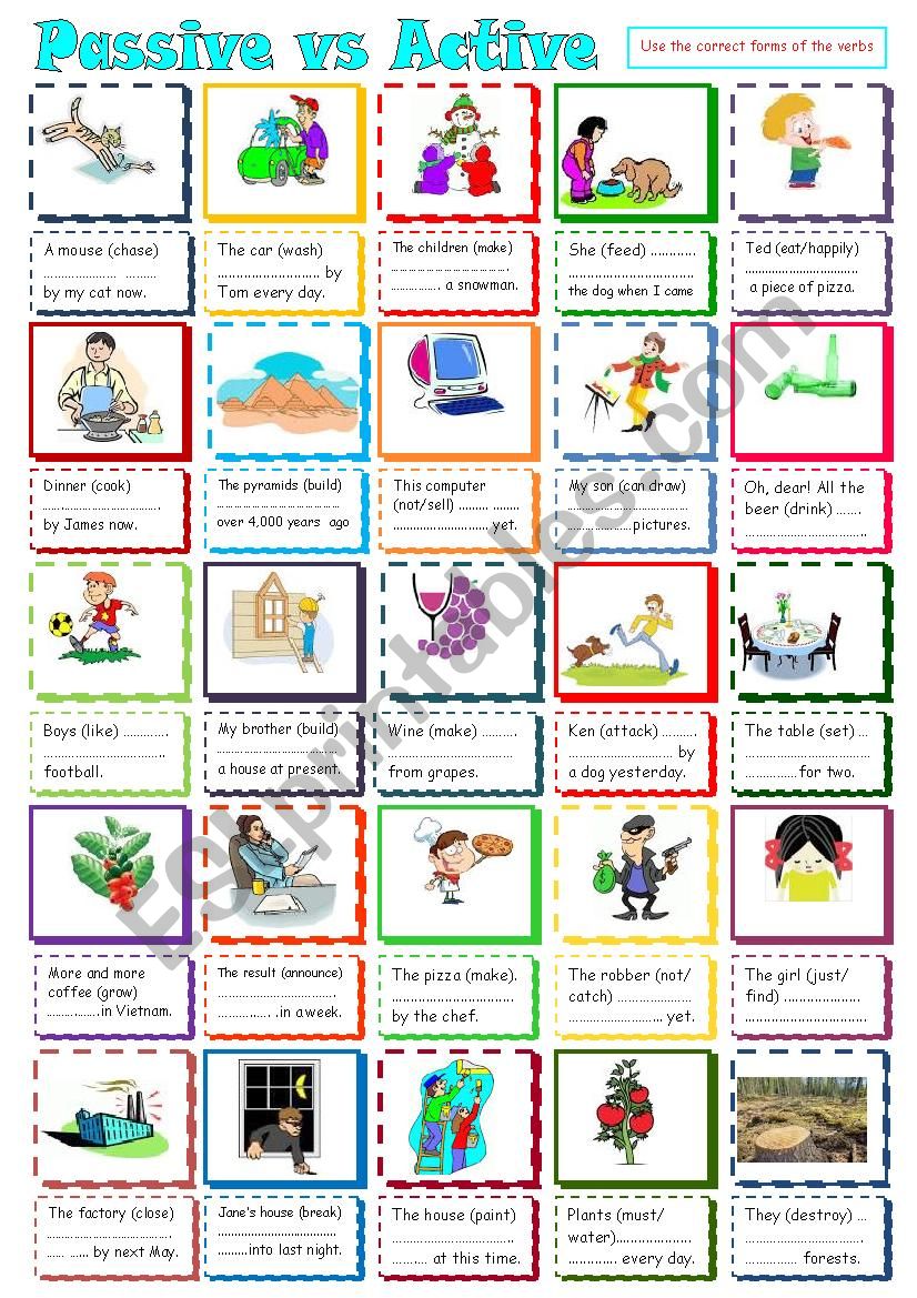 Passive voice worksheet