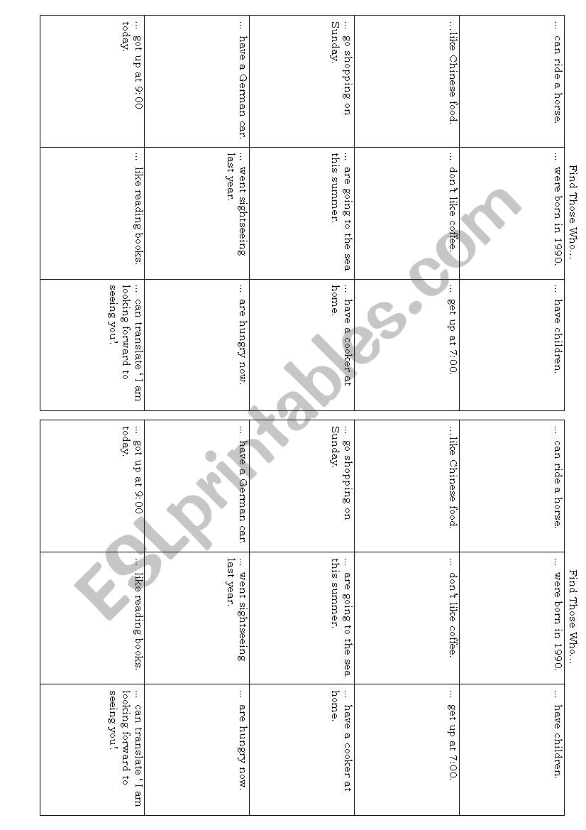 Questions worksheet