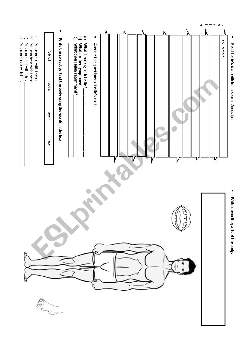 reading about symptoms worksheet