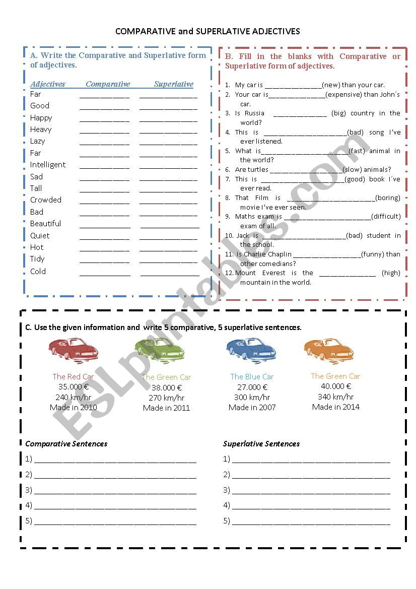 Comparative and Superlative Adjectives