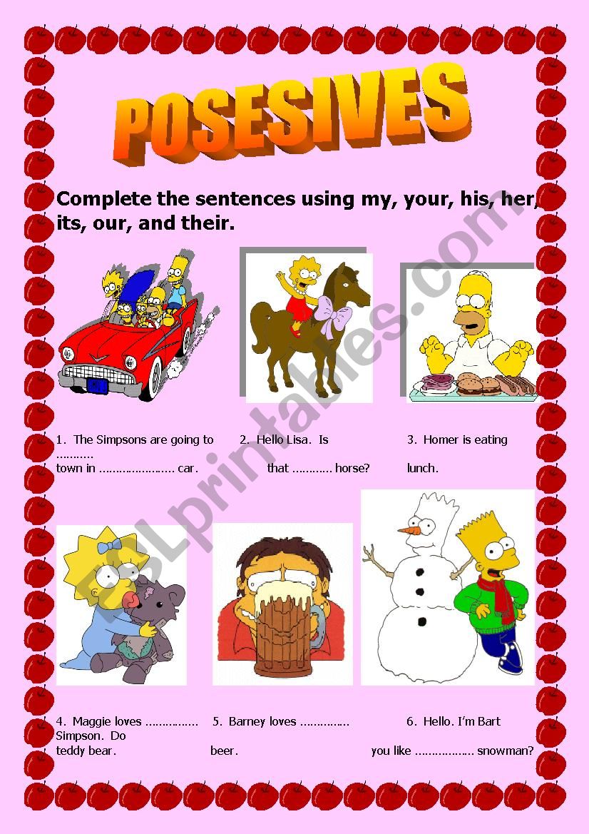 Possessives  worksheet